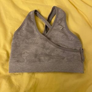 Grey gymshark sports bra